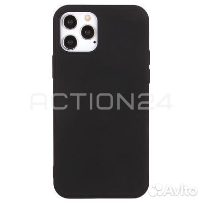 Чехол на iPhone 12 Silicone Case (черный)
