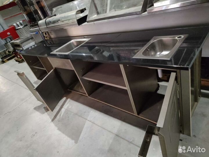 Стол - тумба с каменной поверхностью 3400/700