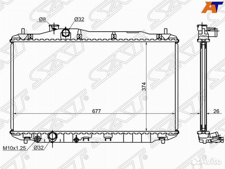 Радиатор honda civic 3/5D 1.4/1.8 05