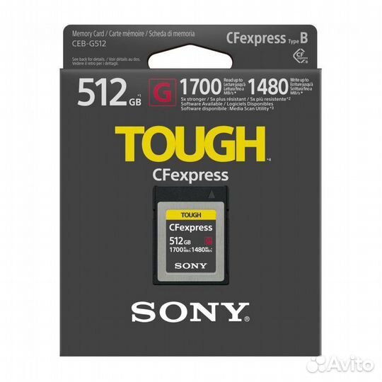 Sony CFexpress Type B 512GB Tough R1700/W1480