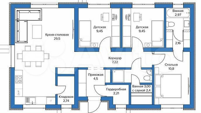 Дом 121 м² на участке 6 сот.