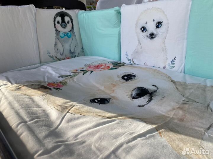 Комплект в кроватку 6-ти предметный (подушечки 17