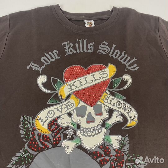 Футболка Ed Hardy vintage y2k M женская