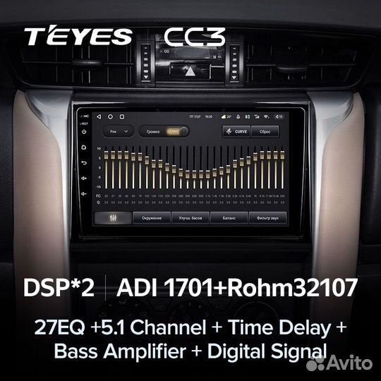 Магнитола Teyes CC3 4/64 Toyota Fortuner