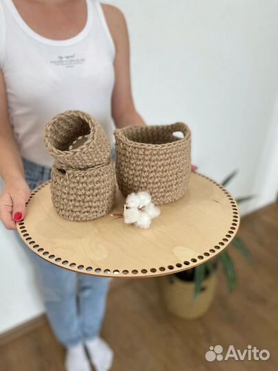 Кашпо и корзины из джута