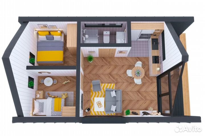 Барн каркасный дом 30м2