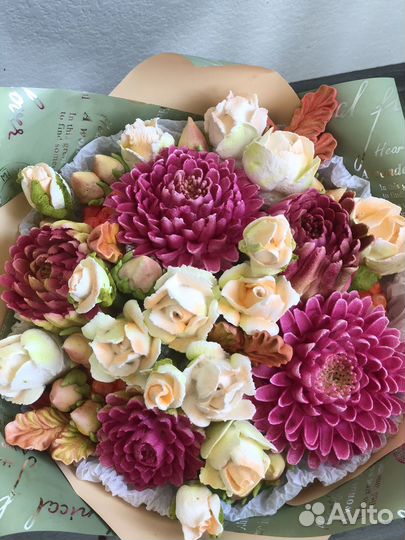 Букет цветов съедобных зефирных