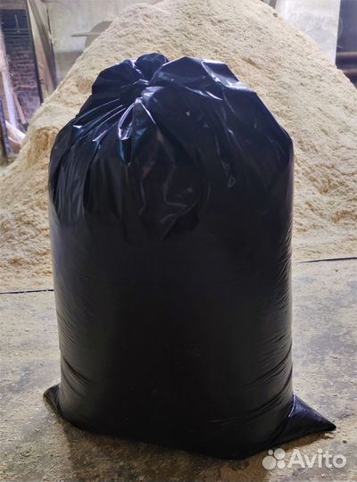 Опилки стружка навалом в мешках 120 литров