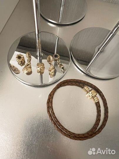 Золотой браслет pandora