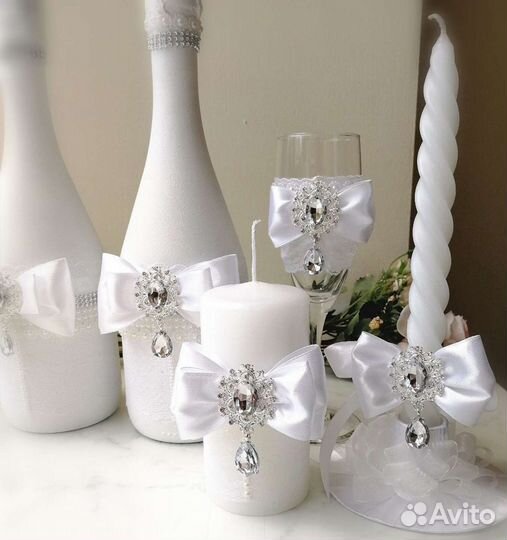 Набор свадебный, белый
