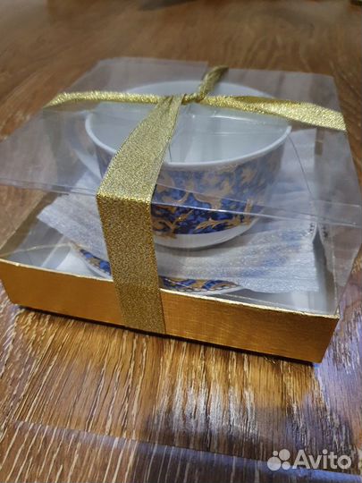 Чашка с блюдцем фарфор новый