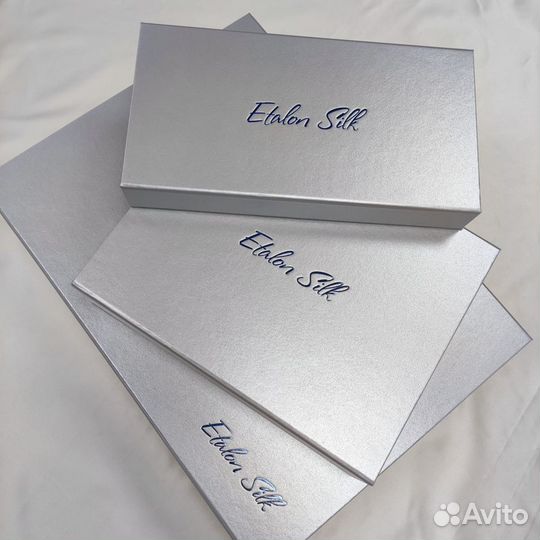 Шёлковый комплект белья жаккард Слоновая кость