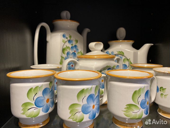Чайный сервиз керамика. Ручная роспись