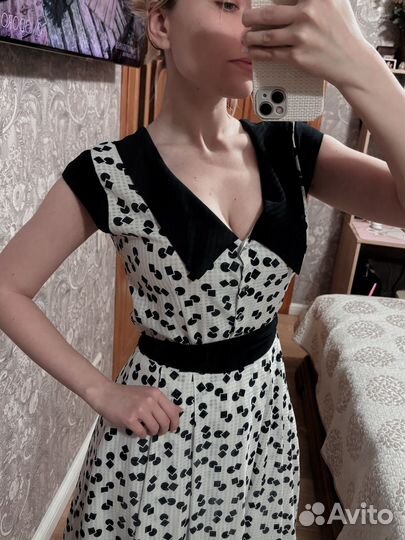 Ретро винтаж платье + Летнее с открытыми плечами