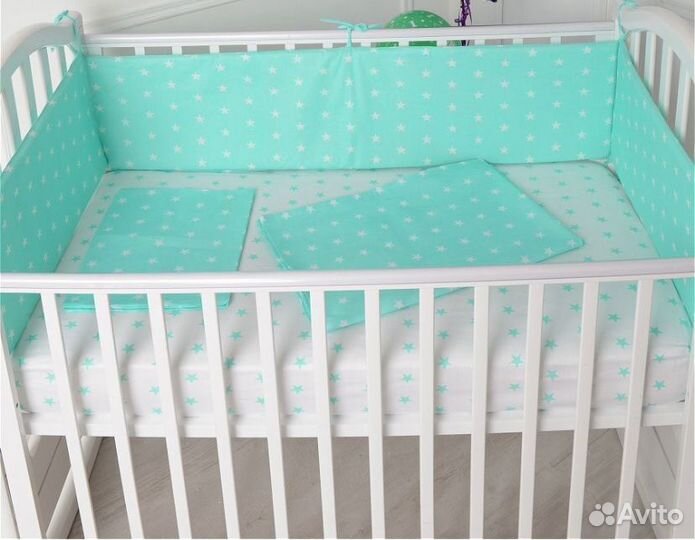 Бортики + комплект постельного белья