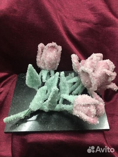 Цветок сувенир из каменной крошки