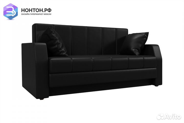 Диван выкатной Малютка экокожа черная