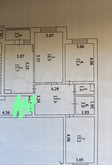 3-к. квартира, 80 м², 11/16 эт.