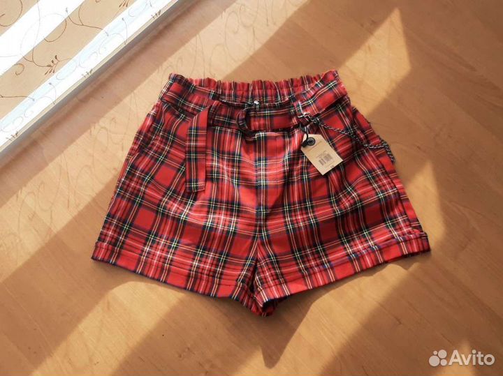 Tally Weijl Новые шорты красные в клетку