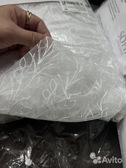 Новый готовый тюль с вышивкой 270х300см