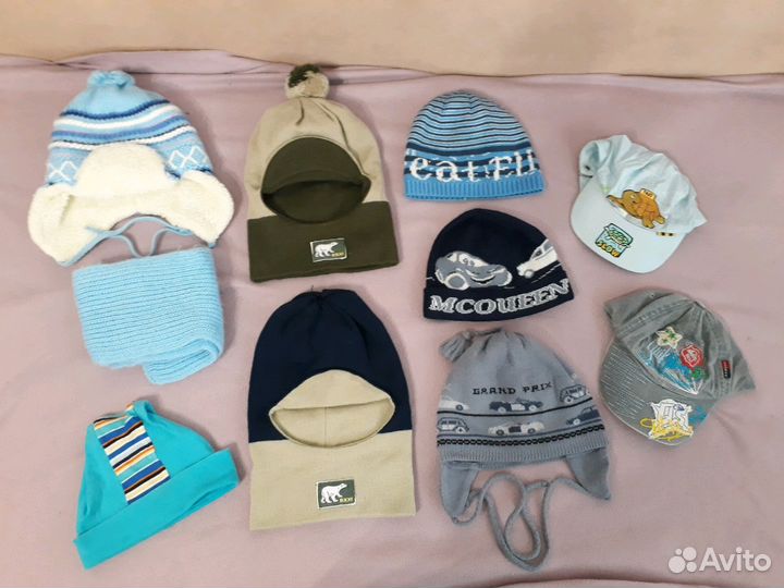 Шапочки на мальчика на осень/зиму, бейсболки