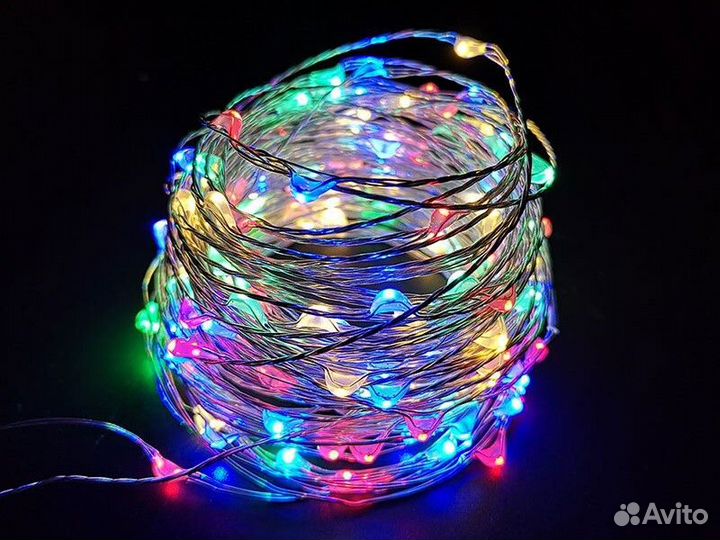 USB нити светодиодные / Гирлянда-нить Роса
