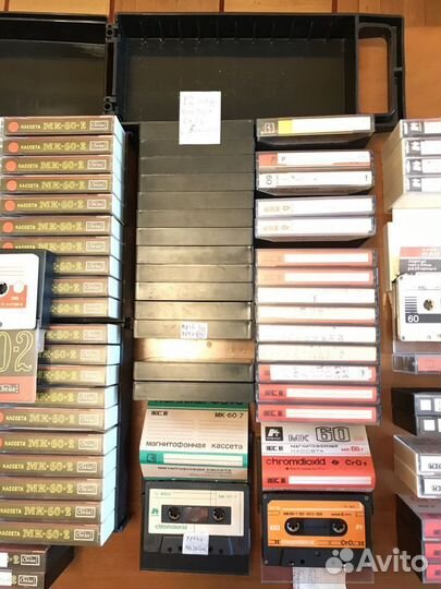 Аудио кассеты обычные металл-Fe2o3 хром-Cro2