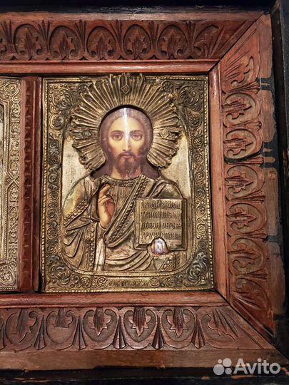 Икона Венчальная пара в киоте