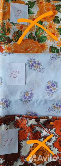 Отрезы тканей ситец, сатин, шитьё