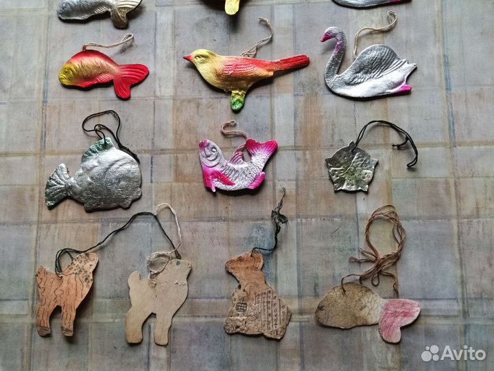 Ёлочные игрушки картонаж СССР