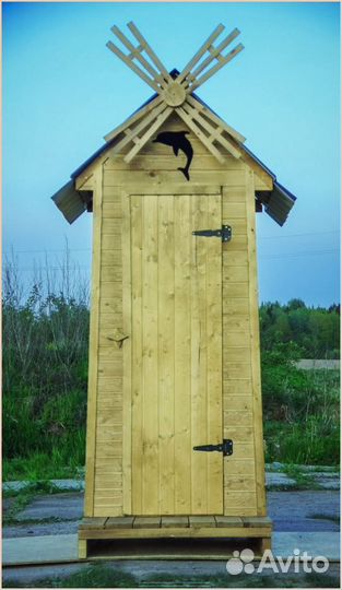 Дачный туалет деревянный прямоугольник цищ 455