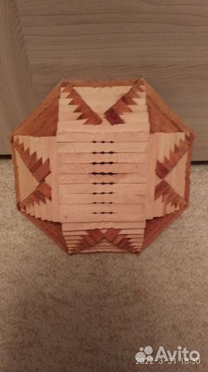 Деревянная ваза для фруктов