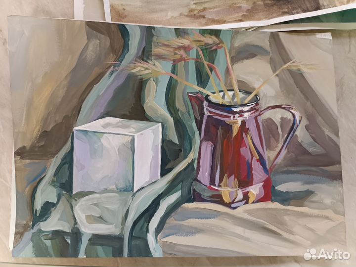 Картины гуашь/акварель а3
