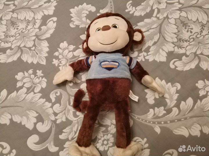 Мягкие игрушки:,мишка,обез'янка