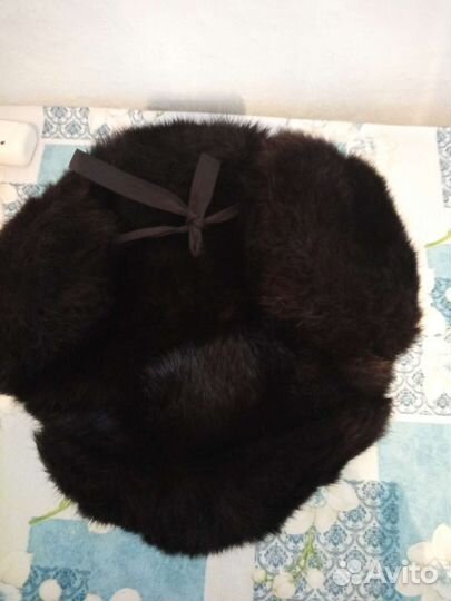 Мужская шапка кроличья с ушами