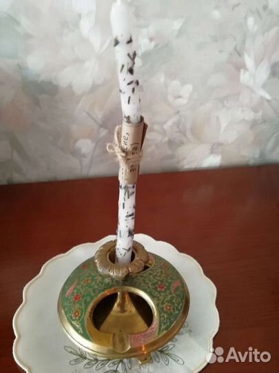 Пепельница-подсвечник из латуни