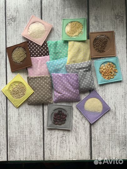 Сенсорные(тактильные) мешочки Монтессори