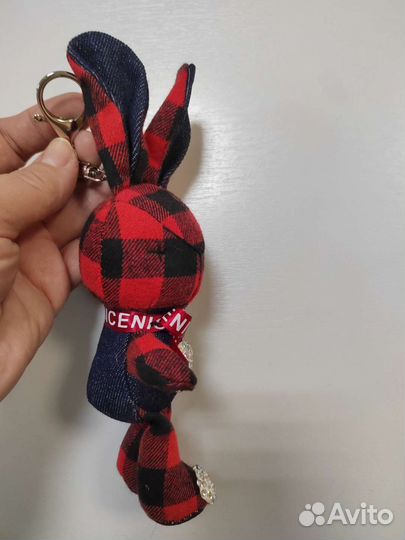 Брелок ручной работы на ключи или сумку Зайчик