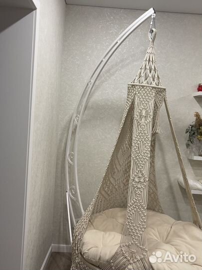 Подвесное кресло гамак макраме