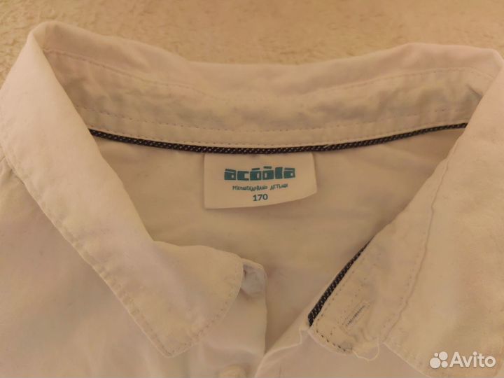 Рубашка белая для мальчика 170