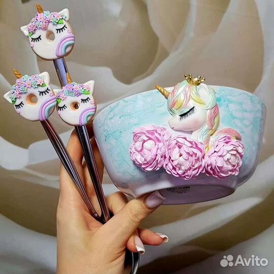 Посуда с единорогом