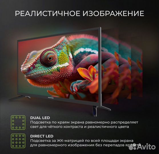 Телевизор SMART tv 32 дюйма новый