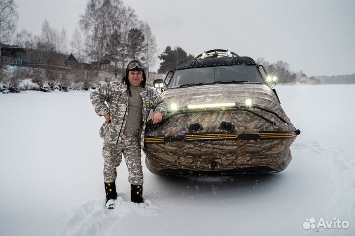 Аэролодка raptor 650 с держателем для удочек