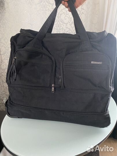 Сумка дорожная на колесах с ручкой и расширением