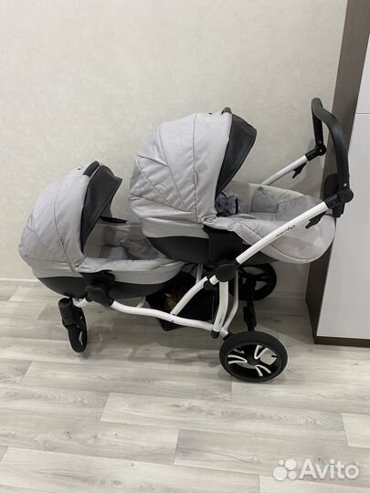 Коляска 3 в 1 для двойни и погодок