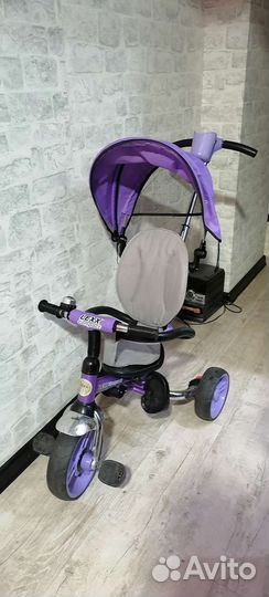Детский велосипед трехколесный с ручкой