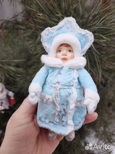 Ватная елочная игрушка