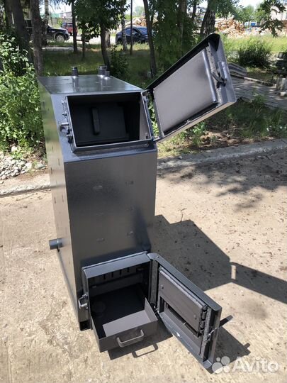 Твердотопливный котёл с увеличенной топкой