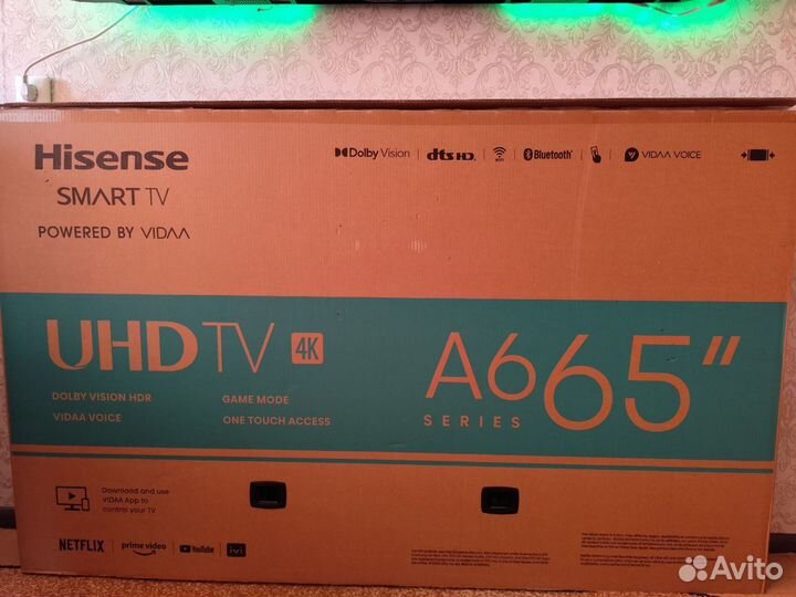 Hisense 65u7hq 4K 65 размер как Новый