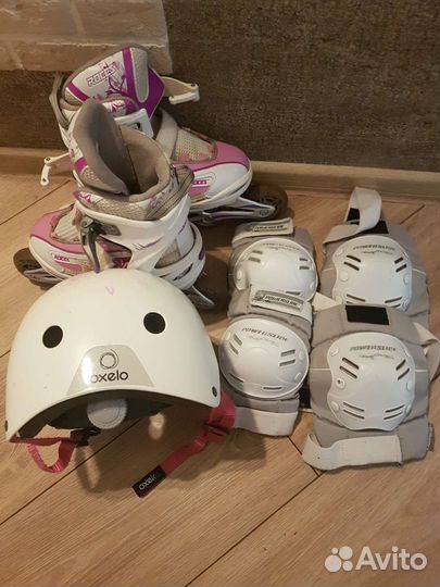 Ролики с защитой на колени,ладони и шлем